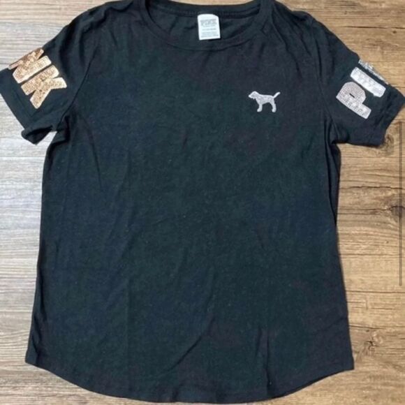 VS PINK OMBRÉ BLING TSHIRT/ YOGA LEGGINGS OUTFIT SET S - Picture 4 of 12